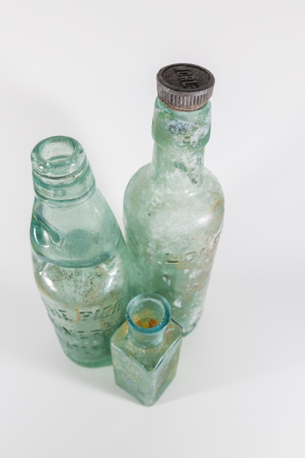 Bottles rescued from The River Thames. 