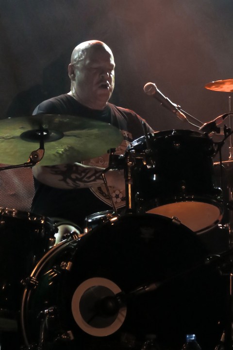 Drummer of band called The Last Resort. Photo taken at punk & disorderly in Berlin. April 2016